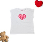 T-shirt voor meisjes met love hart | Maat 98