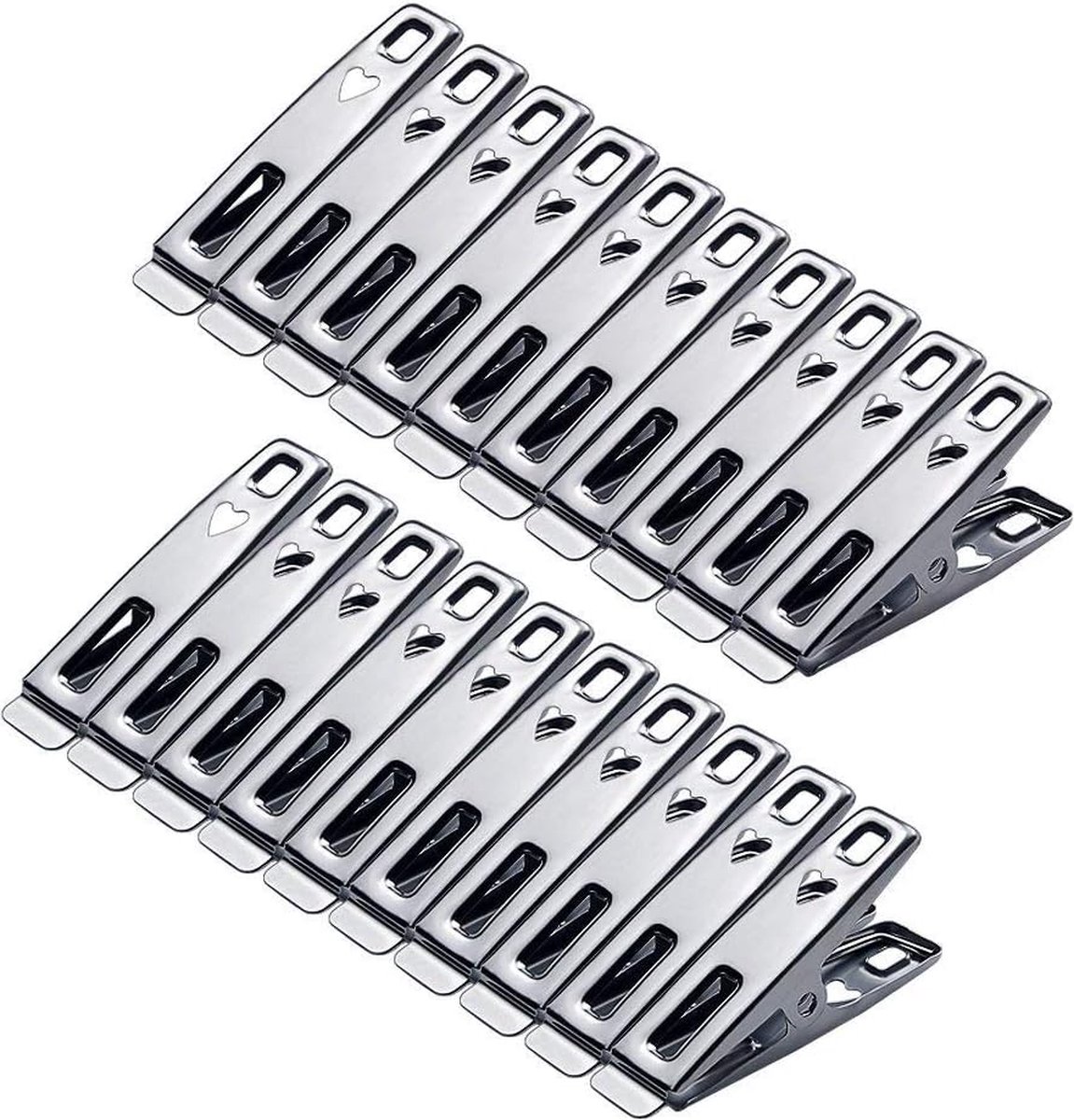 Goedkoopste Roestvrijstalen wasknijpers - Set van 80 stuks voor kleding en deken - Multifunctionele clips voor handdoek en sokken
