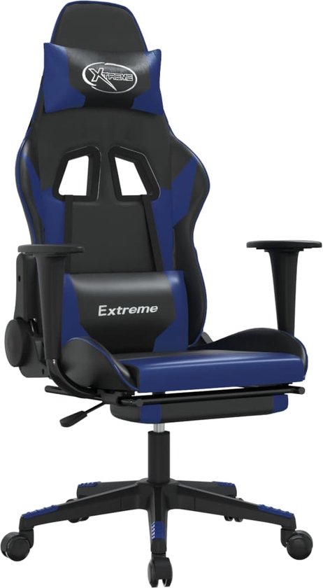 vidaXL Fauteuil verstelbaar kunstleer zwart, relaxfauteuil