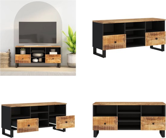 VidaXL Tv-meubel 100x40x40 cm bewerkt hout zwart