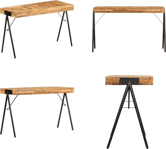 vidaXL Bureau 80x40x75 cm bewerkt hout betongrijs, schrijftafel, schrijfbureau, studeerbureau, buro, schrijf bureau, schrijftafels, buro's