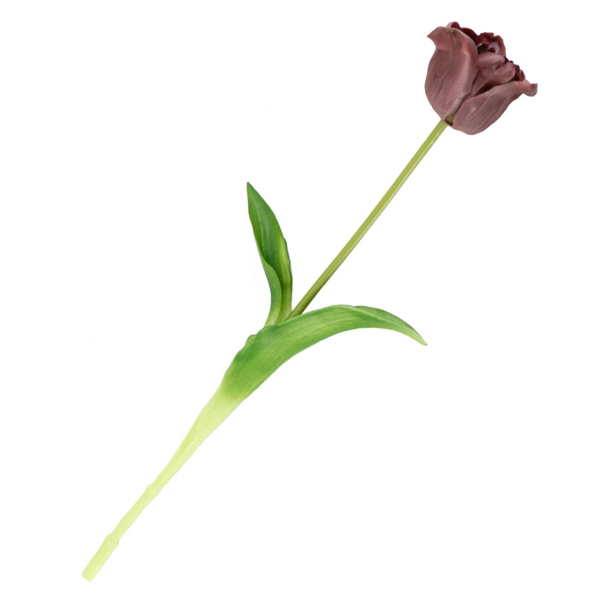 HomeBound by KY | Kunsttulp open real touch aubergine | 44cm | kunstbloem