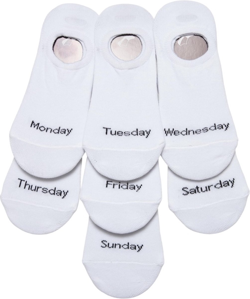 Urban Classics Invisible Weekly 7-Pack Enkelsokken 39/42 Wit