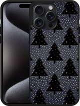 Cazy Hardcase Hoesje geschikt voor iPhone 15 Pro Max Snowy Christmas Tree
