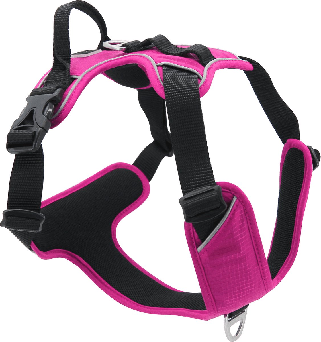 Jack and Vanilla - EXPEDITION - Honden Tuigje - Kleur: Fuchsia - Maat: XS - Halsomvang tussen 18-32 cm - Borstomvang tussen 27-40 cm