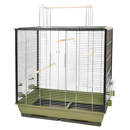 Duvo+ Vogelkooi Natural Fiona - Olijfgroen - 78x48,81,5cm