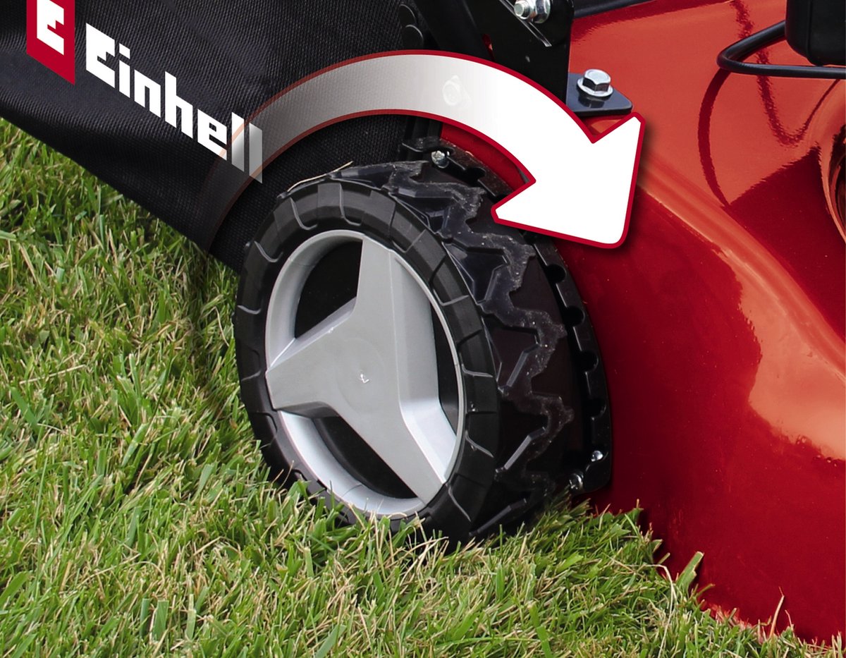 Einhell Benzine Grasmaaier GC-PM 46/5 S - 132 cm³ - 2 kW - 4-takt - Maaibreedte: 46 cm - Aanbevolen gazonoppervlakte: tot 1400 m² - 65 L opvangbak - Maaihoogte: 25-80 mm – foto 2