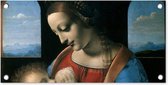 Tuinposter The virgin Mary - Leonardo da Vinci - 60x30 cm - Tuindoek - Buitenposter