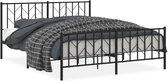 vidaXL-Bedframe-met-hoofd--en-voeteneinde-metaal-zwart-160x200-cm