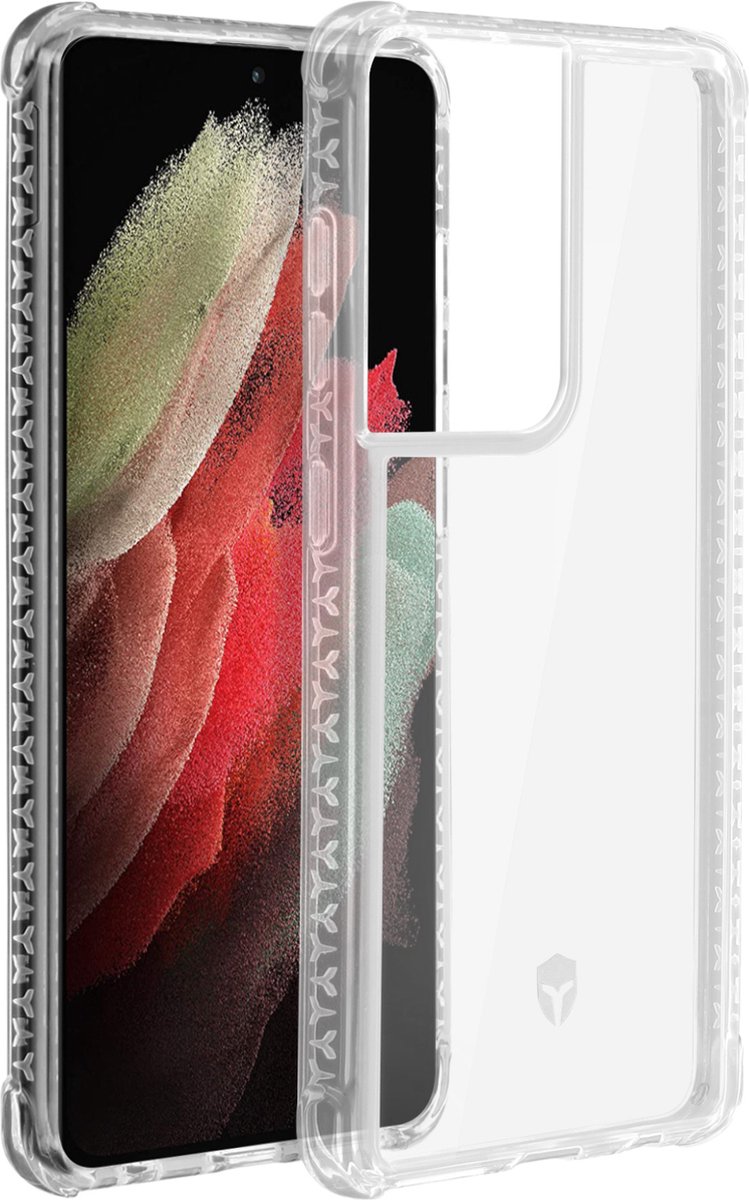 Force Case, Versterkte hoes Geschikt voor Samsung Galaxy S21 Ultra 5G AIR, Transparant