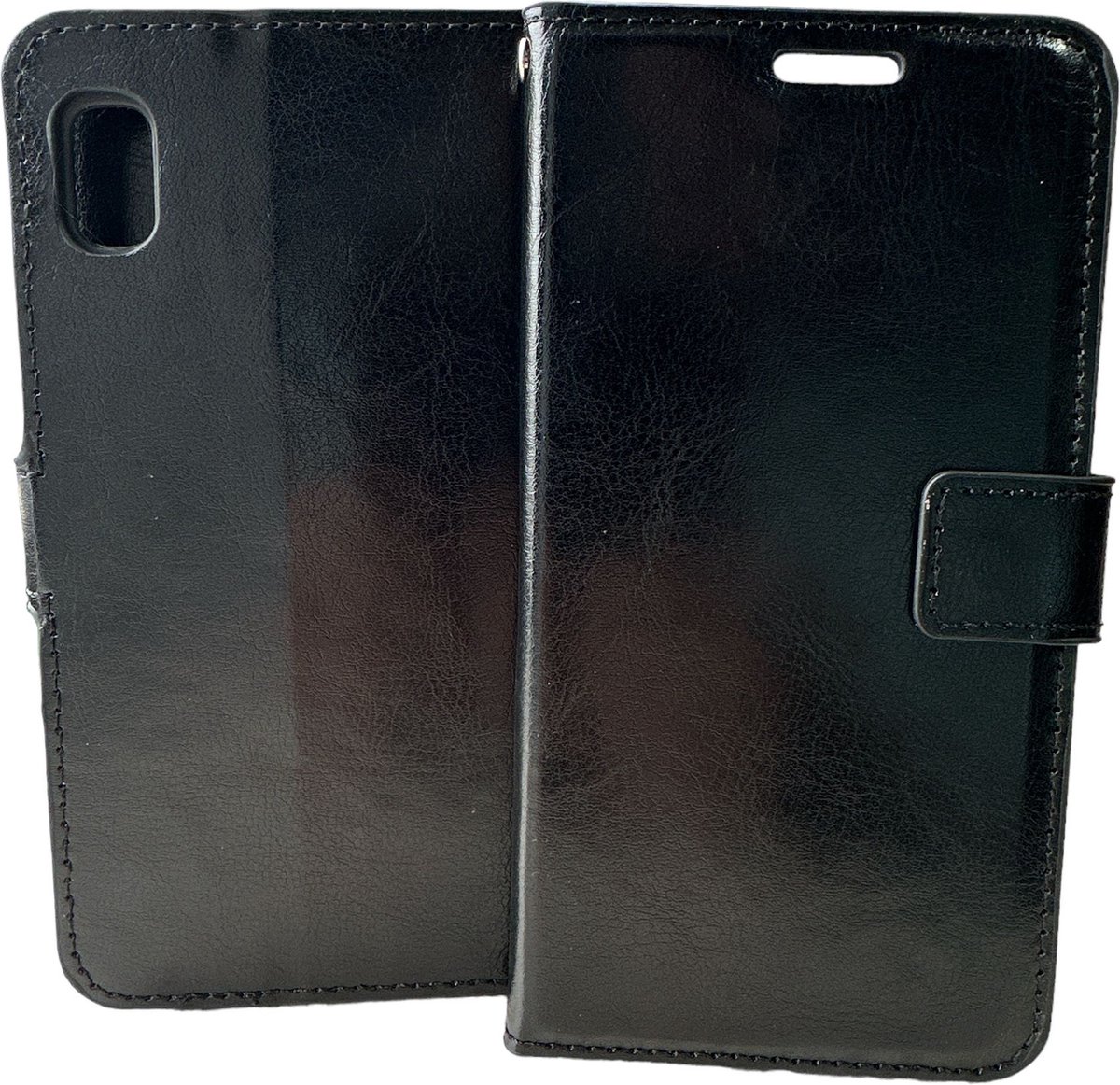 Portemonnee Book Case Hoesje Geschikt voor: Samsung Galaxy A10E - Zwart