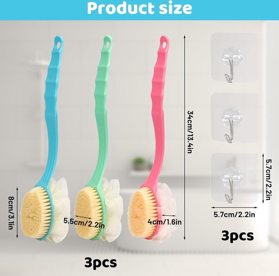 75 cm flexibele schoonmaakborstel met zachte borstelharen en handvat – Ideaal voor het