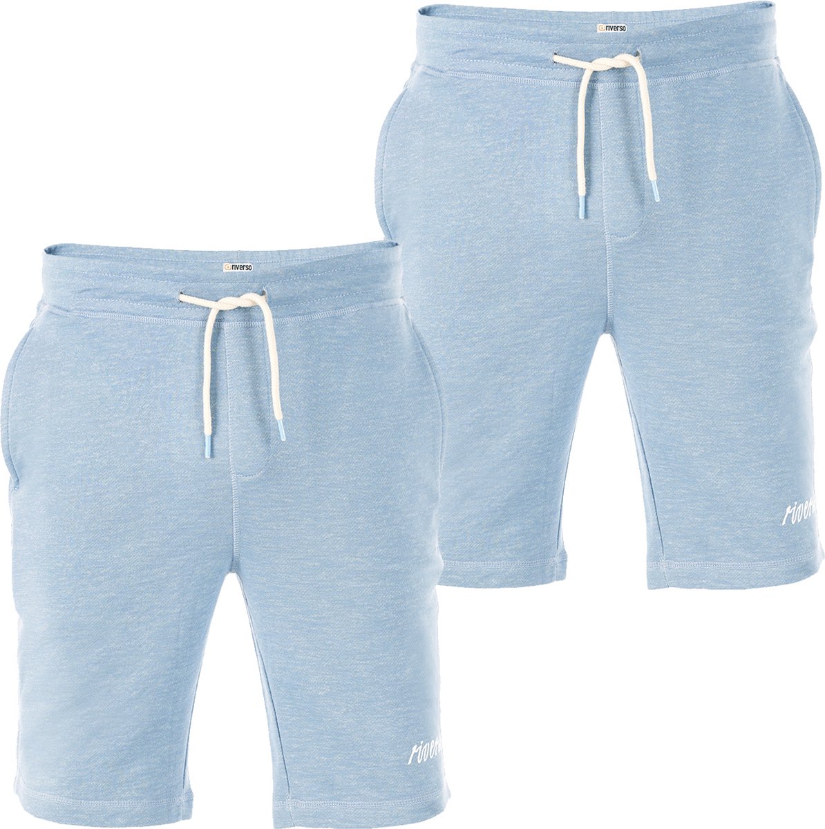 riverso Heren Short RIVMike 2 Pack regular/straight Blauw XXL Volwassenen Korte joggingbroek