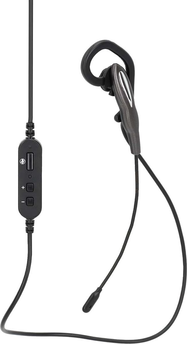 Nedis PC-Headset - In-Ear - Mono - USB Type-A / USB Type-C - Inklapbare Microfoon - Grijs / Zwart