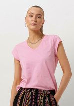 CC Heart Cc Heart Basic V-neck T-shirt Tops & T-shirts Dames - Shirt - Roze - Maat XL