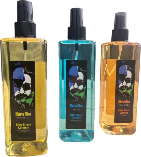 Foto: 3 pack aftershave cologne mix voordeelbundel mafia men eau de cologne 400ml aftershave parfum heren langdurige geur kolonya barber cologne