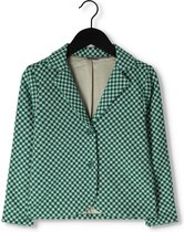 Moodstreet Blazer In Check Jacquard Knit Check Blazers Meisjes - Groen - Maat 110/116