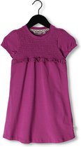 Moodstreet Jerseydress With Smock And Ruffle Jurken Meisjes - Kleedje - Rok - Jurk - Paars - Maat 134/140