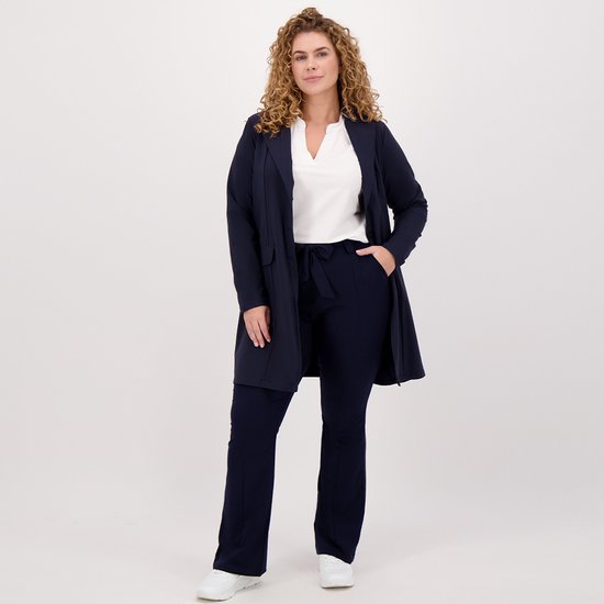 Blauwe Broek/Pantalon van Je m'appelle - Dames - Plus Size - Travelstof - 50 - 2 maten beschikbaar