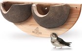 Wildtier Liebe - Dubbele Huiszwaluw nestkast / nesthulp - Duurzaam en weerbestendig - Eenvoudig te installeren