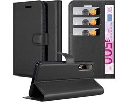 Cadorabo Hoesje geschikt voor HTC Desire 22 PRO in PHANTOM ZWART - Beschermhoes met magnetische sluiting, standfunctie en kaartvakje Book Case Cover Etui