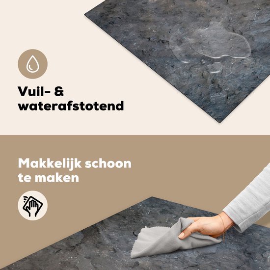 KitchenYeah® Inductie beschermer 77x59 cm - Inductie mat - Roest print - Leisteen - Vintage - Inductie beschermer - Kookplaataccessoires - Afdekplaat voor kookplaat - Inductiebeschermer - Inductiemat - Inductieplaat mat