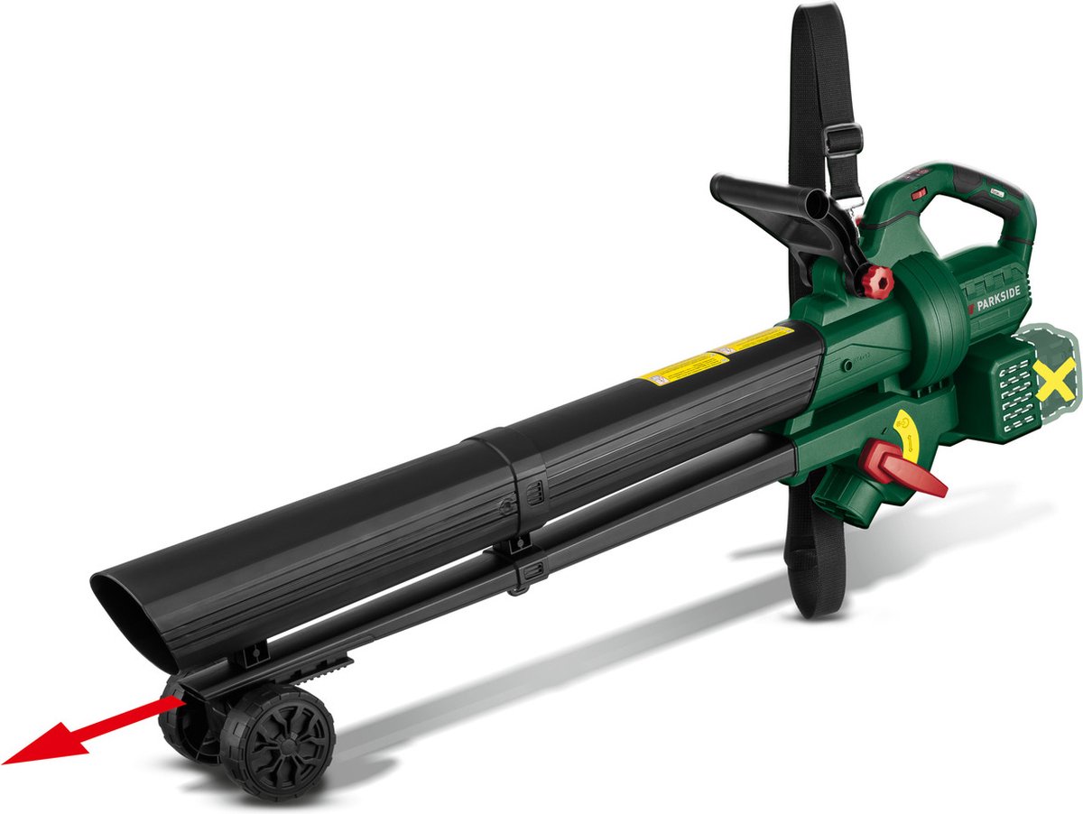 PARKSIDE Accu-bladzuiger/-blazer 40V zonder accu - Snelheidsniveau 6 - 3-in-1 functie - Krachtige blazer, efficiënte zuiger en geïntegreerde hakselfunctie thumbnail 5
