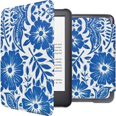 iMoshion Ereader Cover / Case Convient pour Amazon Kindle (2022) 11e génération - iMoshion Design Sleepcover Bookcase sans support - / Tile de fleurs