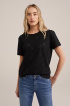 WE Fashion Dames T-shirt met embroidery