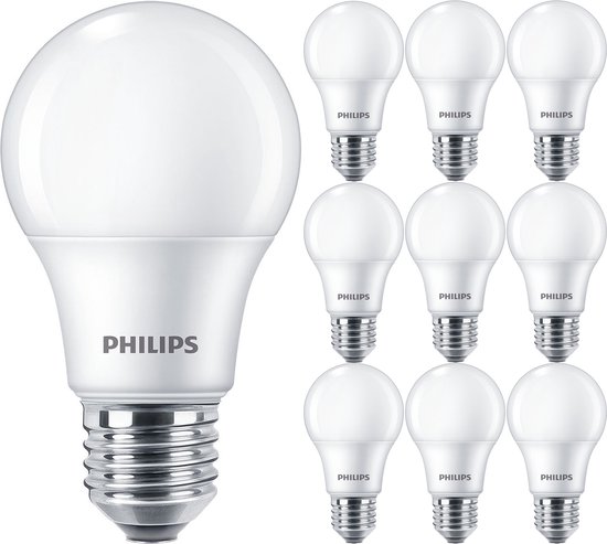 PHILIPS - LED Lamp E27 10 Pack - Corepro LEDbulb E27 Peer Mat 8W 806lm - 830 Warm Wit 3000K | Vervangt 60W