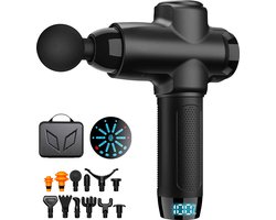 Voorjaars Aanbieding: LifeLoom® - Sport en Relax Massage Apparaat - Massage Gun - Professioneel 14mm Slag - Spiermassage - Triggerpoints - LCD Screen - 12 Massagekoppen