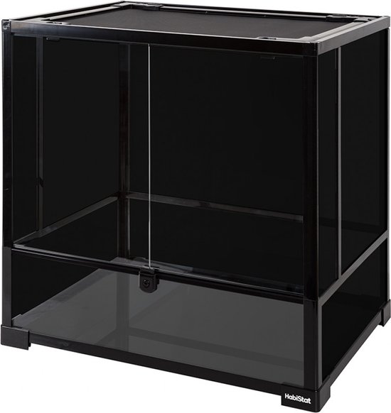 REPTI ZOO Glas-Terrarium 60x45x60 Cm – Zerlegbar Mit Schiebescheiben & Belüftung, Ohne Inhalt