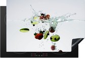 KitchenYeah® Inductie beschermer 78x52 cm - Fruit - Water - Limoen - Kookplaataccessoires - Afdekplaat voor kookplaat - Inductiebeschermer - Inductiemat - Inductieplaat mat