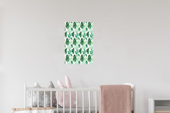 Stickers muraux - Vintage - Feuilles - Pois - 20x30 cm - Feuille adhésive