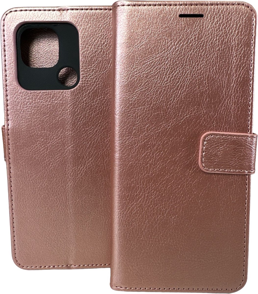 Portemonnee Book Case Hoesje Geschikt voor: Xiaomi Redmi 10C - Rosegoud