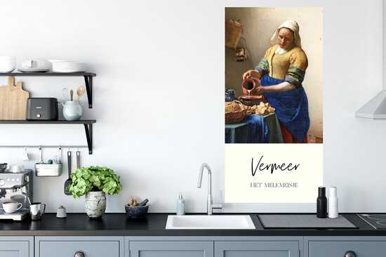 Stickers muraux - Art - Melkmeisje - Vermeer - 60x120 cm - Feuille adhésive