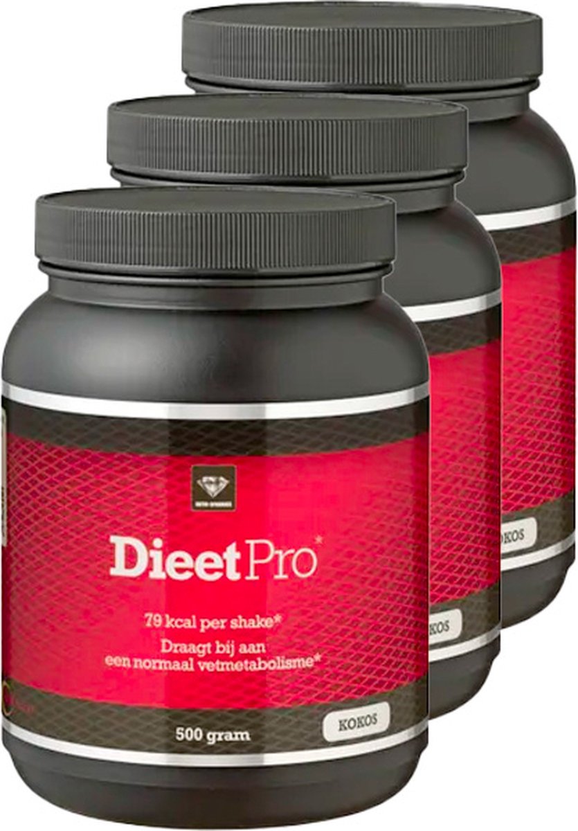 Goedkoopste Dieet Pro | Kokos | 3 stuks | 3 x 500 g