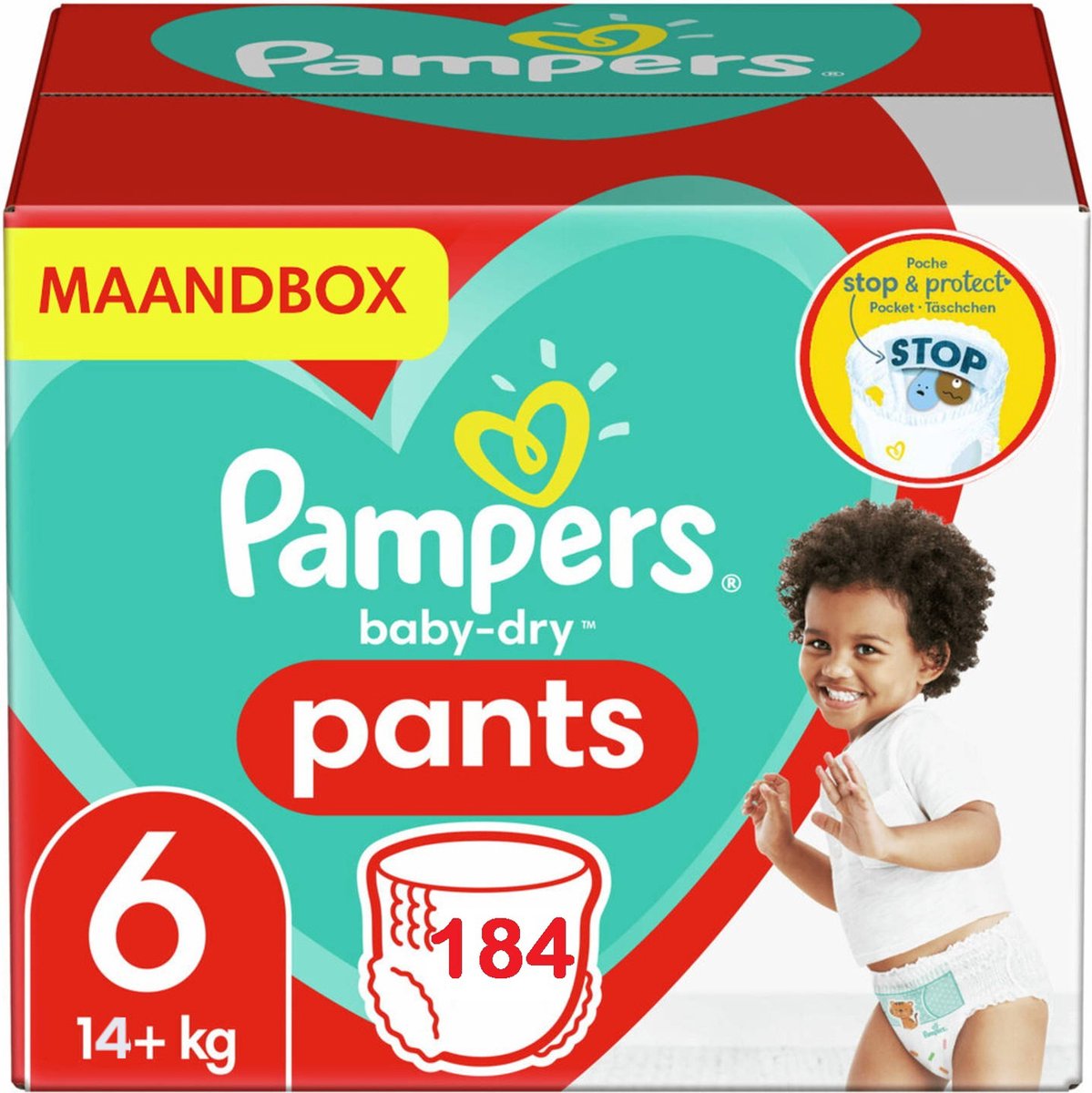 Pampers - Baby Dry Pants - Maat 6 - Maandbox - 184 stuks - 14/19KG - Pampers