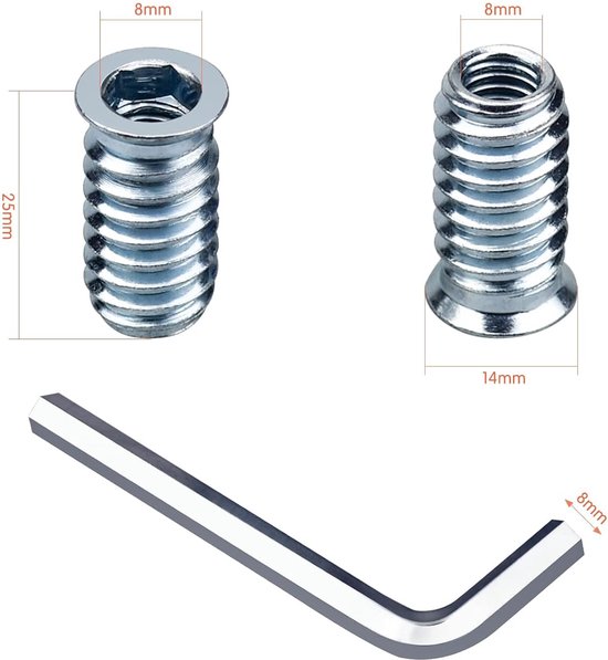 Inschroefmoer rampamoer inbus M8x15mm | € 1,45 Inschroefmoer rampamoer inbus M8x15mm | € 1,45
