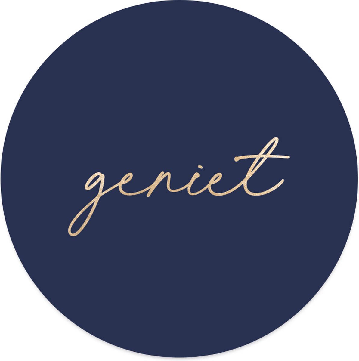 Label2X - Muurcirkel geniet blauw - Ø 100 cm - Forex - Multicolor - Wandcirkel - Rond Schilderij - Muurdecoratie Cirkel - Wandecoratie rond - Decoratie voor woonkamer of slaapkamer