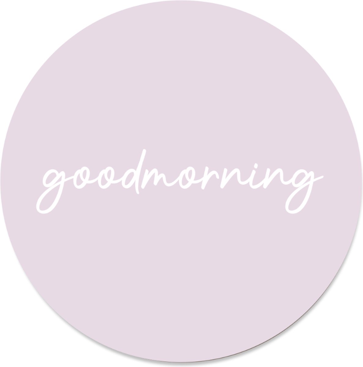 Label2X - Schilderij - Goodmorning Ø - Multicolor - 140 X 140 Cm