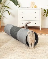 Tunnel à hochet pour chats, chiots, lapins, tunnel pour animaux de compagnie 130 x 30 x 30 cm ;