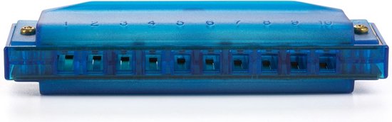 Hohner translucent harmonica kunststof Blauw - voor kinderen - beginner mondharmonica