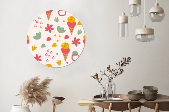Cercle mural - Plastique - Glace - Design - Été - ⌀ 90 cm - Cercle mural