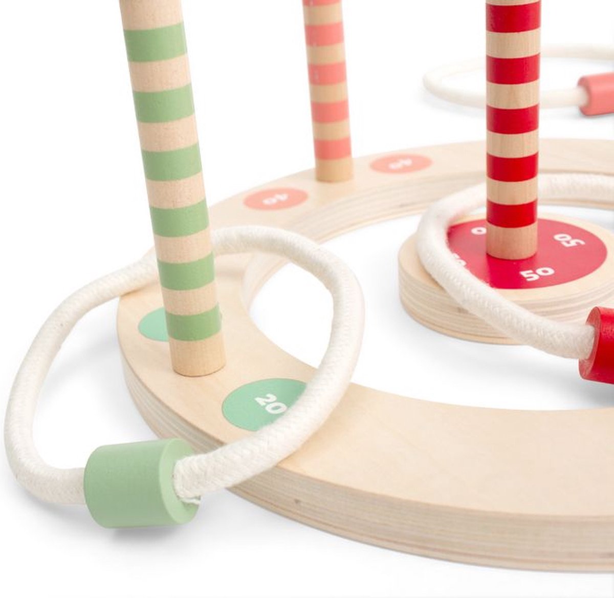 BS Toys Ringwerpen Werpspel - Buitenspeelgoed vanaf 4 jaar - Ring Gooien Speelgoed - Werpspel Kinderen - 5 ringen - Werpspel hout - Buiten speelgoed - Buitenspel - Buiten Spellen - Tuin Speelgoed - Houten speelgoed - Cadeau Kind — afbeelding 5
