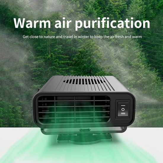Car Heater, Qiilu 12V 50W Car Heater Cooling Compact Heater 3 Holes Portable Winter Fast Heating Warmer Frost Removal Low Noise