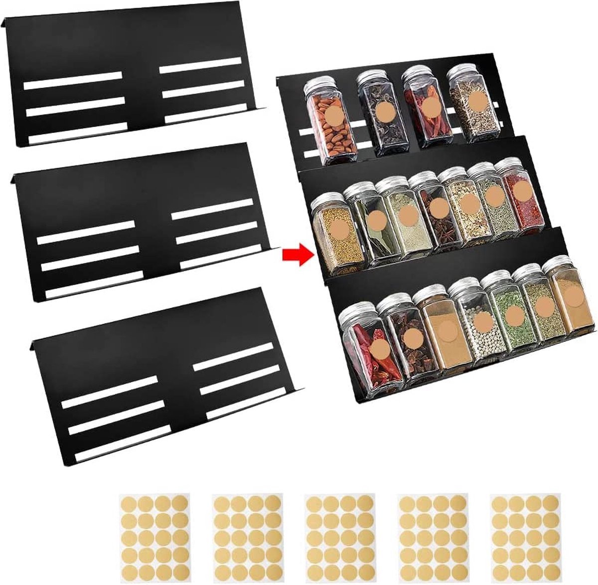 Kruidenrek – Spice rack - Zwart