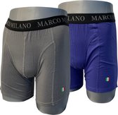 Marco Milano Boxershort Bamboe XXL - 2 Pack - Grijs/Blauw - Bamboo Boxershort Ondergoed heren