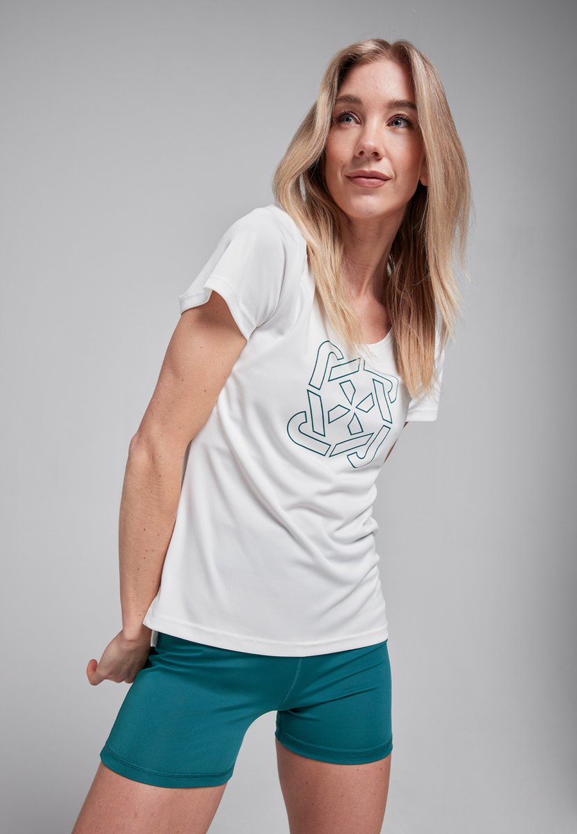 Redmax Sublime Collectie Dames Sportshirt Sublime RMXFaye - Sportkleding - Dry-Cool - Geschikt voor Yoga en Fitness - Wit - M