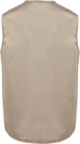 Gilet unisexe L WK. Conçu pour Work Mouwloos Beige 65 % polyester, 35 % Katoen